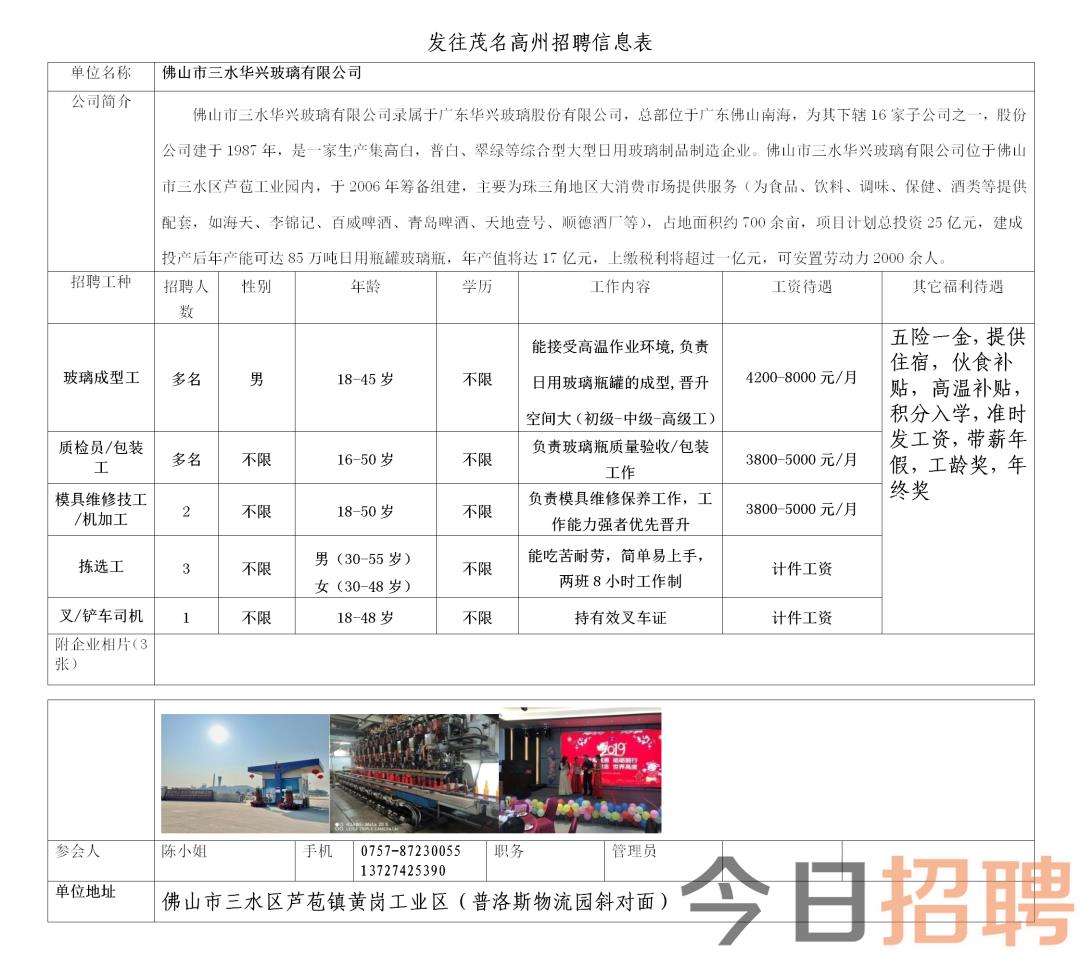 佛山丹灶最新招聘信息概览