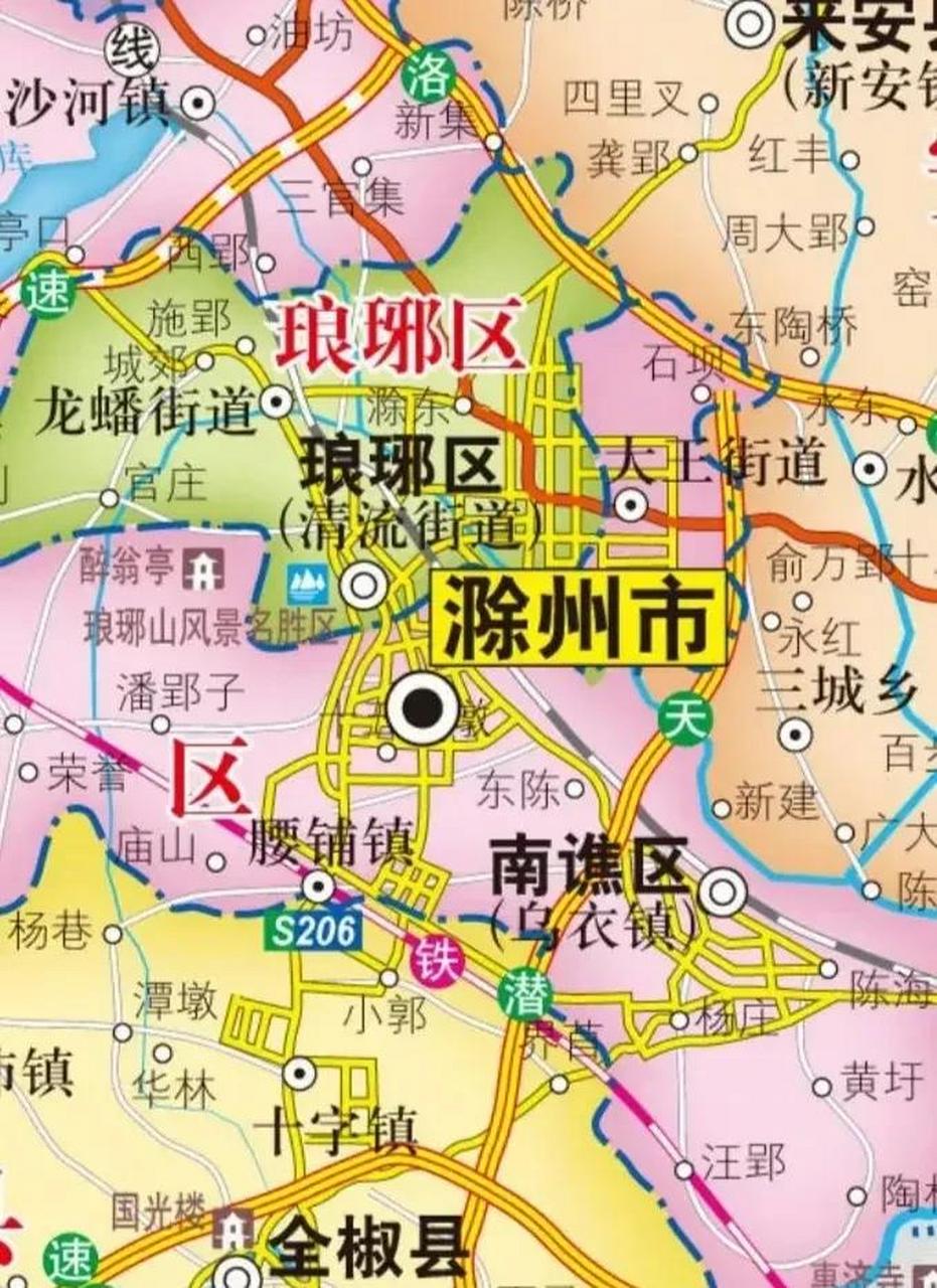 滁州市区地图最新版，探索城市的脉络