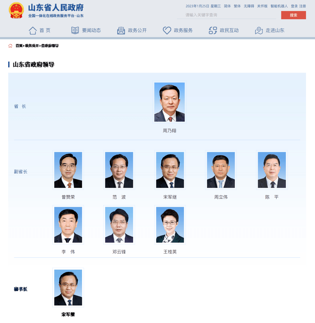 山东省最新领导班子的形成与职能概述